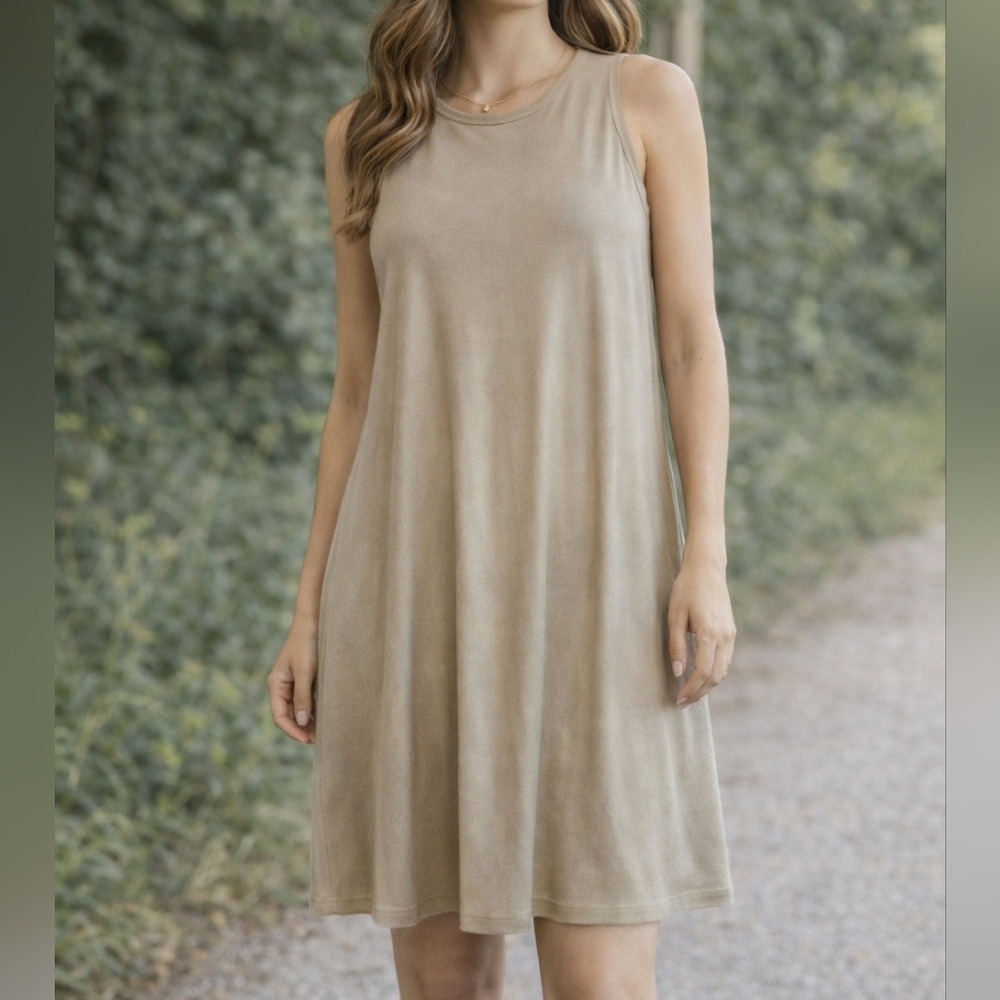 Women's Tan Sleeveless Dress Size S